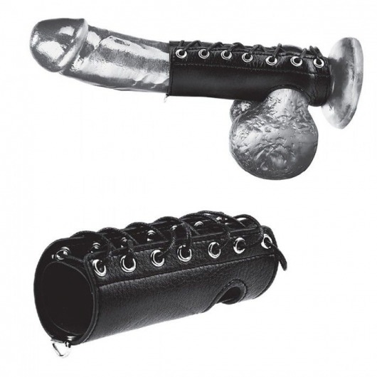 Сбруя на член на шнуровке 5  Cock Sheath - BlueLine - купить с доставкой в Нижнекамске
