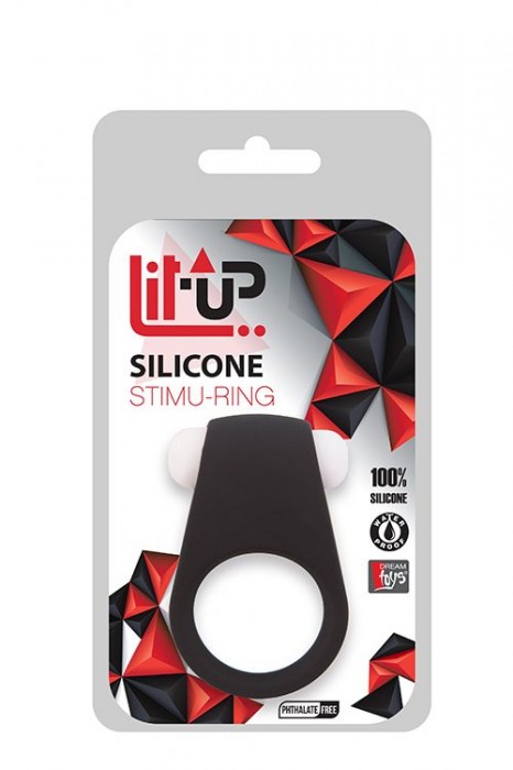 Чёрное эрекционное виброкольцо LIT-UP SILICONE STIMU RING 4 BLACK - Dream Toys - в Нижнекамске купить с доставкой