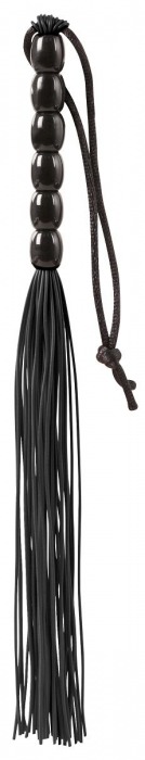 Чёрная мини-плеть из резины Rubber Mini Whip - 22 см. - Blush Novelties - купить с доставкой в Нижнекамске