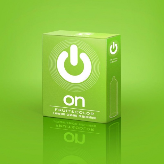 Цветные ароматизированные презервативы ON) Fruit   Color - 3 шт. - ON) - купить с доставкой в Нижнекамске