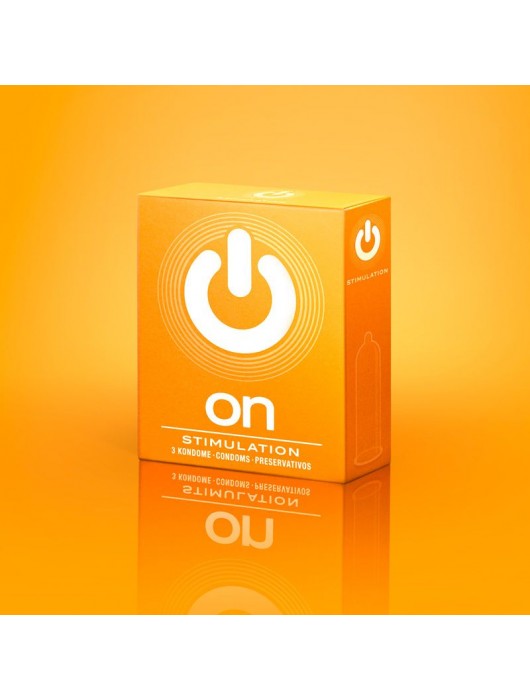 Презервативы ON) Stimulation с точками - 3 шт. - ON) - купить с доставкой в Нижнекамске