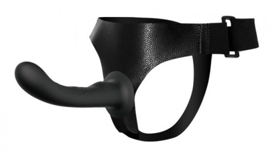 Страпон с изогнутой головкой Ultra Harness Curvy Dildo - 15,8 см. - Baile - купить с доставкой в Нижнекамске