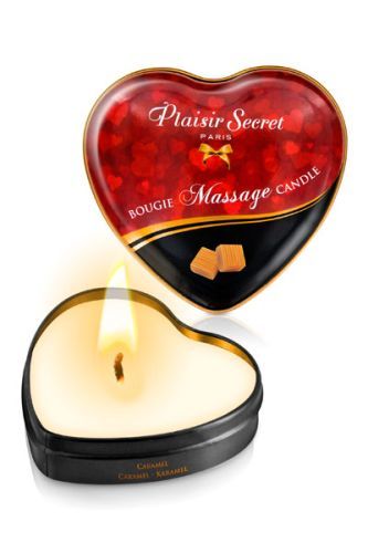 Массажная свеча с ароматом карамели Bougie Massage Candle - 35 мл. - Plaisir Secret - купить с доставкой в Нижнекамске
