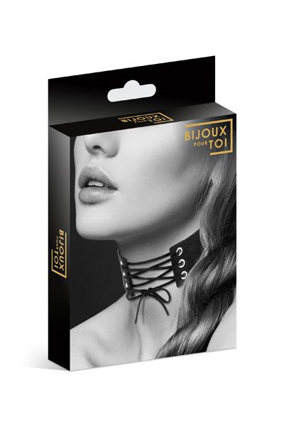 Оригинальный ошейник-чокер со шнуровкой - Bijoux Pour Toi - купить с доставкой в Нижнекамске