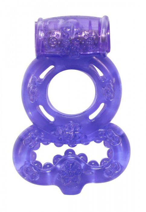 Фиолетовое эрекционное кольцо Rings Treadle с подхватом - Lola Games - в Нижнекамске купить с доставкой