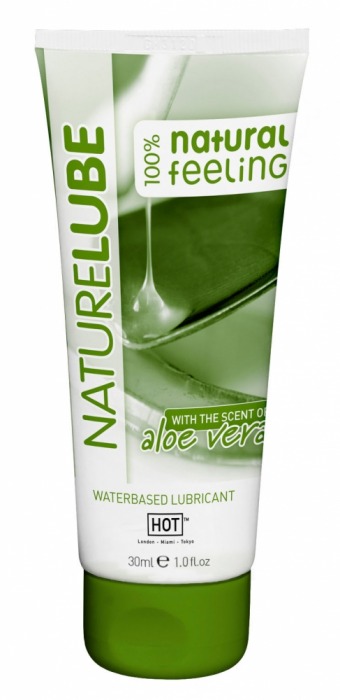 Смазка на водной основе с алоэ вера Nature Lube - 30 мл. - HOT - купить с доставкой в Нижнекамске