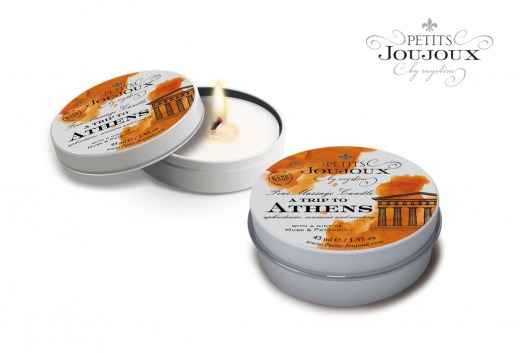 Массажная свеча Petits Joujoux Athens с ароматом муската и пачули - 33 гр. - MyStim - купить с доставкой в Нижнекамске