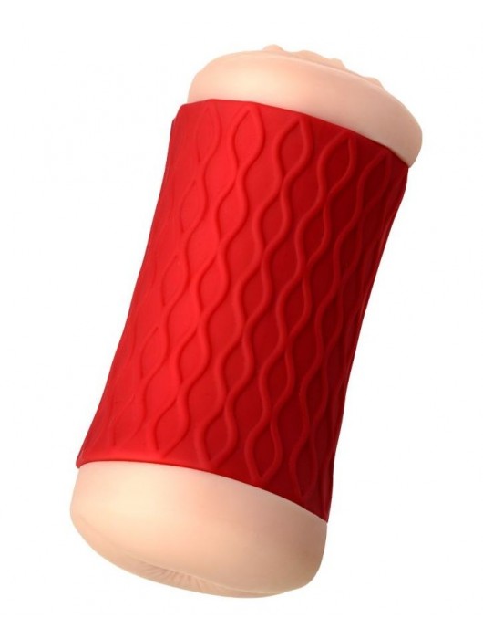 Двухсторонний мастурбатор JOS  NADIN в красном цилиндре - JOS - в Нижнекамске купить с доставкой