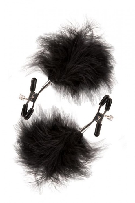 Зажимы для сосков с пухом FEATHERED NIPPLE CLAMPS - Blush Novelties - купить с доставкой в Нижнекамске