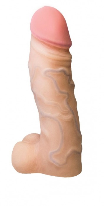 Реалистичная насадка с мошонкой REAL Standard - 15,5 см. - LOVETOY (А-Полимер) - купить с доставкой в Нижнекамске