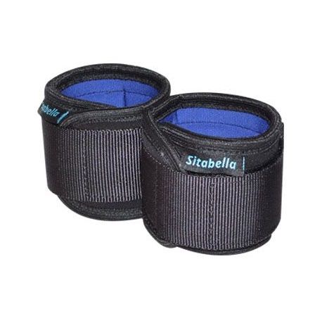 Неопреновые черно-синие наручники - Sitabella - купить с доставкой в Нижнекамске