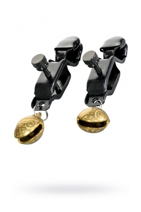 Черно-золотистые зажимы для сосков TOYFA Theatre - ToyFa - купить с доставкой в Нижнекамске