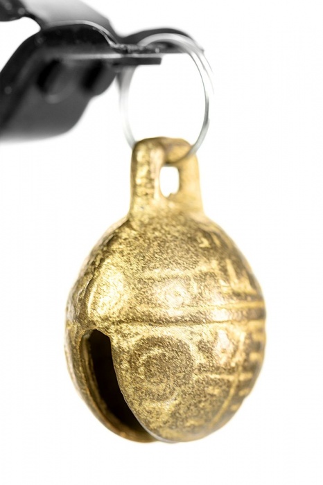 Черно-золотистые зажимы для сосков TOYFA Theatre - ToyFa - купить с доставкой в Нижнекамске