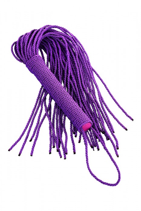 Сиреневый флоггер из веревки Theatre - 48,5 см. - ToyFa - купить с доставкой в Нижнекамске