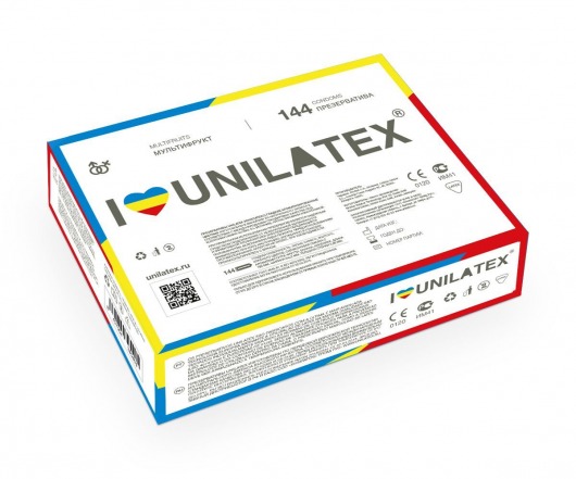 Разноцветные ароматизированные презервативы Unilatex Multifruits - 144 шт. - Unilatex - купить с доставкой в Нижнекамске