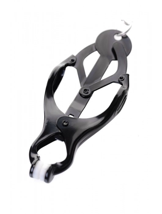 Черно-серебристые зажимы для сосков с кольцом для пениса TOYFA Metal - ToyFa - купить с доставкой в Нижнекамске