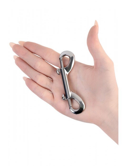 Серебристый двухсторонний карабин TOYFA Metal - ToyFa - купить с доставкой в Нижнекамске