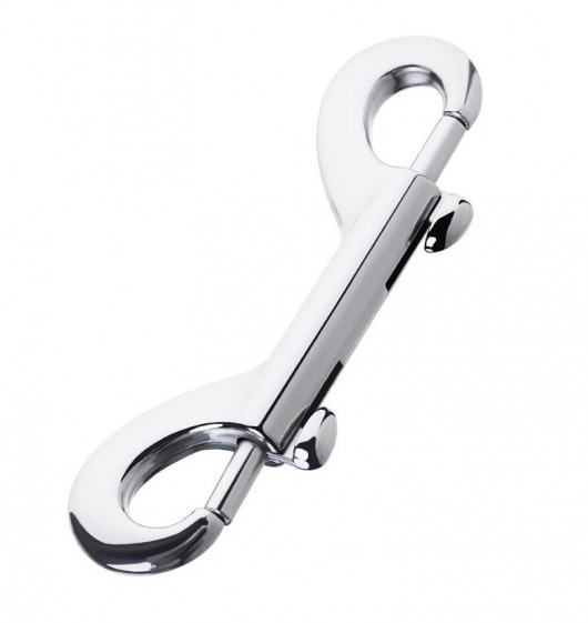 Серебристый двухсторонний карабин TOYFA Metal - ToyFa - купить с доставкой в Нижнекамске
