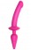 Ярко-розовый двусторонний фаллоимитатор Switch Plug-In Semi-Realistic Size L - Strap-on-me купить с доставкой в интернет-магазине Orgasmix в Нижнекамске Ярко-розовый двусторонний фаллоимитатор Switch Plug-In Semi-Realistic Size L - Strap-on-me